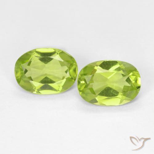 1.67ctw Naturale Verde medio Peridoto, Ovale, VS