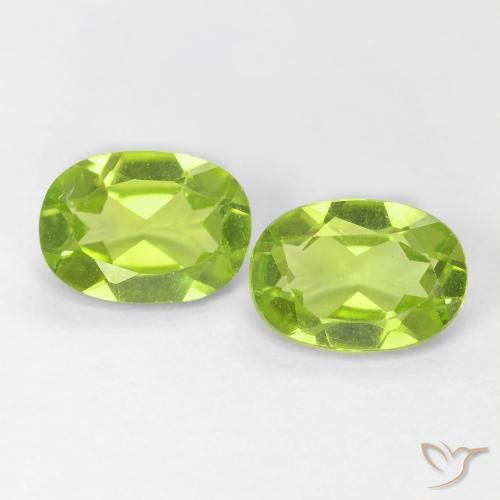 1.77ctw Naturale Verde medio Peridoto, Ovale, VS