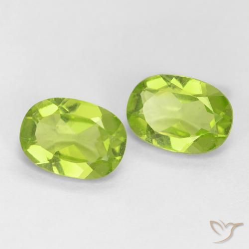 Gemme di Peridoto Verde medio naturale da 1.77 ct, Ovale, VS