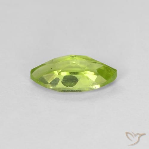 Peridoto Verde acceso naturale da 0.73 ct, Taglio marquise, VVS-VS
