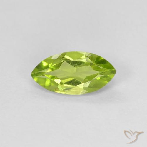 0.62ct Naturale Verde giallastro Peridoto, Taglio marquise, VVS-VS
