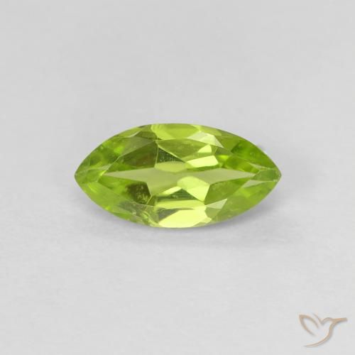 0.63ct Naturale Verde giallastro Peridoto, Taglio marquise, VVS-VS