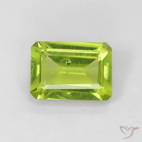 Peridoto Verde brillante naturale da 1.09 ct, Ottagonale / Taglio smeraldo, VS
