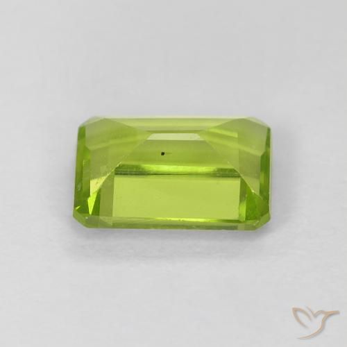 Peridoto Verde brillante naturale da 1.09 ct, Ottagonale / Taglio smeraldo, VS