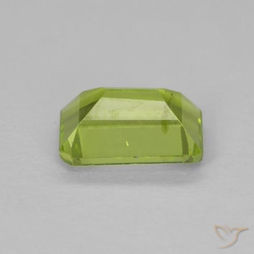 Peridoto Verde giallastro vivace naturale da 1.09 ct, Ottagonale / Taglio smeraldo, VS