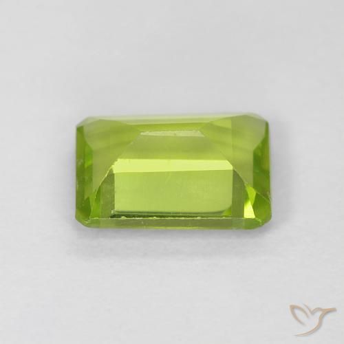 Peridoto Verde brillante naturale da 1.01 ct, Ottagonale / Taglio smeraldo, VS