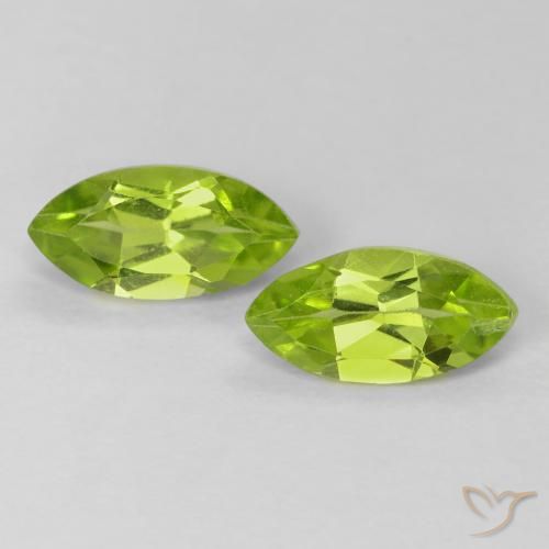 Peridoto naturale verde da 1,24 ct, marchesa, VS
