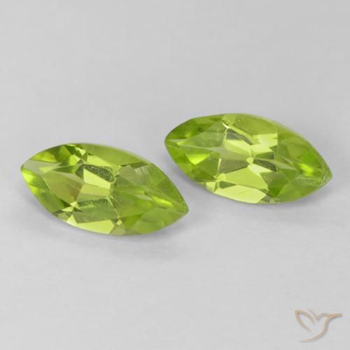 Peridoto naturale verde da 1,24 ct, marchesa, VS