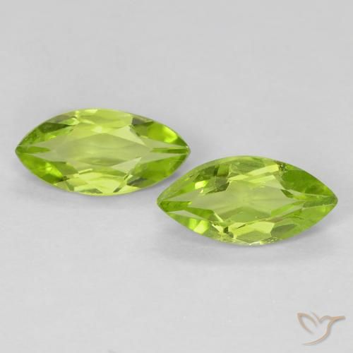 1.14ctw Naturale Verde brillante Peridoto, Taglio marquise, VS