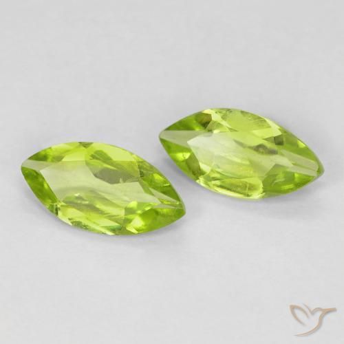 Gemme di Peridoto Verde brillante naturale da 1.01 ct, Taglio marquise, VS