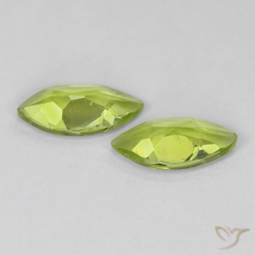 Gemme di Peridoto Verde brillante naturale da 1.01 ct, Taglio marquise, VS