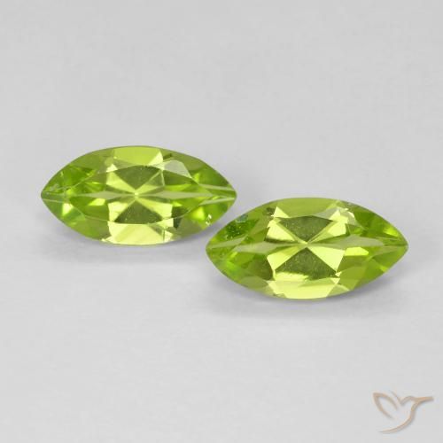 1.26ctw Naturale Verde medio Peridoto, Taglio marquise, VS