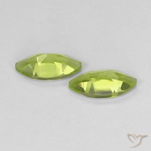 Gemme di Peridoto Verde medio naturale da 1.26 ct, Taglio marquise, VS