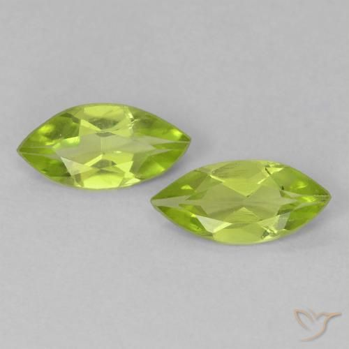 0.87ctw Naturale Verde medio Peridoto, Taglio marquise, VS