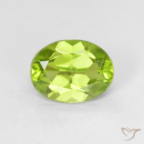 1.21ct Naturale Verde acceso Peridoto, Ovale, VS