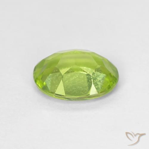 Peridoto Verde acceso naturale da 1.21 ct, Ovale, VS
