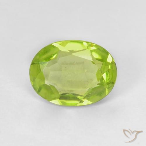 1.04ct Naturale Verde brillante Peridoto, Ovale, VVS-VS