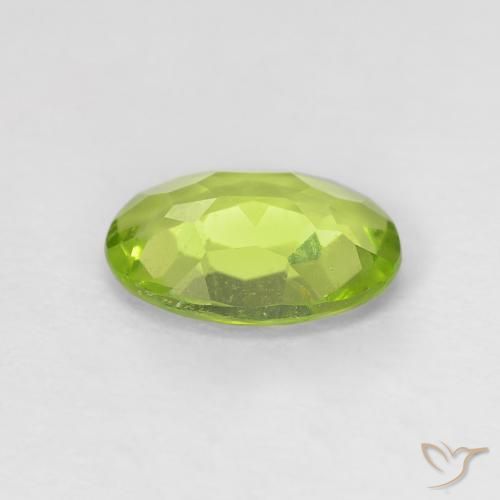 Peridoto Verde brillante naturale da 1.04 ct, Ovale, VVS-VS