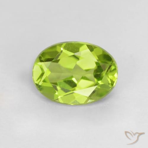 1.21ct Naturale Verde brillante Peridoto, Ovale, VVS-VS