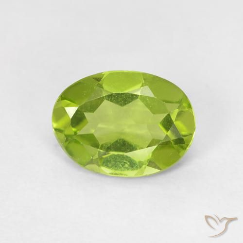 1.09ct Naturale Verde brillante Peridoto, Ovale, VVS-VS