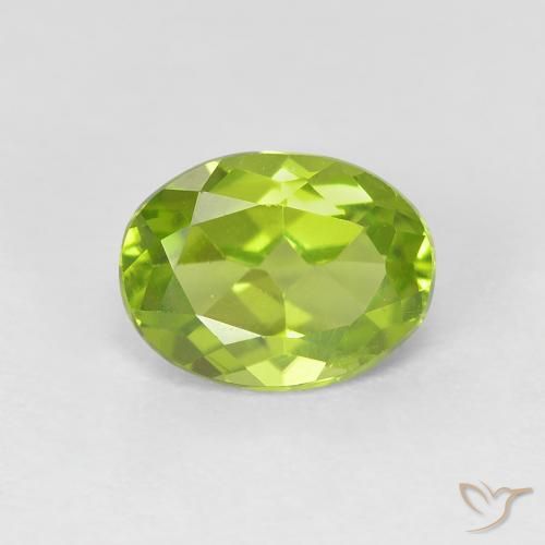 1.10ct Naturale Verde brillante Peridoto, Ovale, VVS-VS
