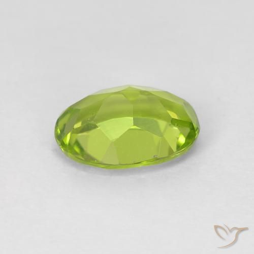 Peridoto Verde brillante naturale da 1.10 ct, Ovale, VVS-VS