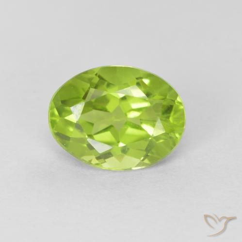 1.25ct Naturale Verde medio Peridoto, Ovale, VS