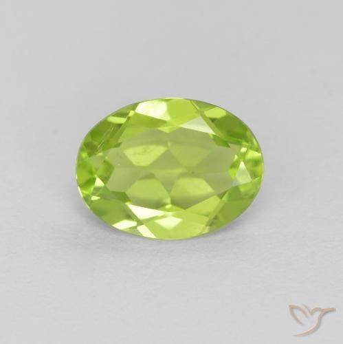 1.20ct Naturale Verde medio Peridoto, Ovale, VS