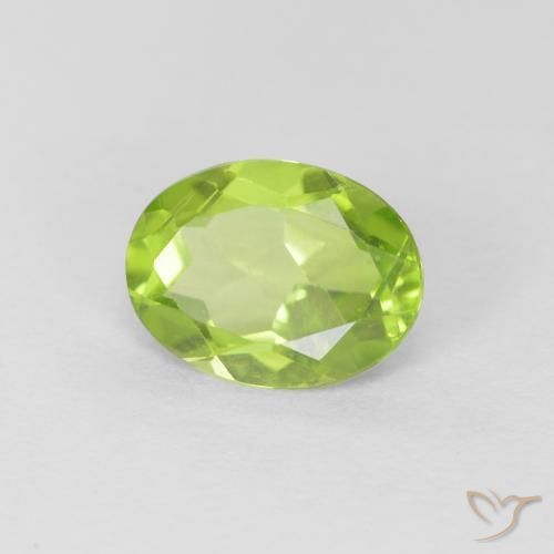 Peridoto Verde medio naturale da 1.20 ct, Ovale, VS