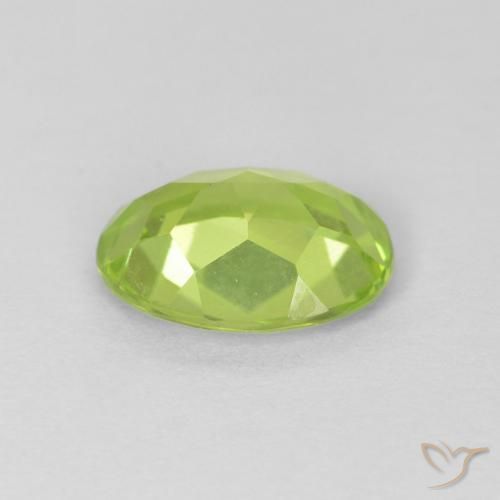 Peridoto Verde medio naturale da 1.20 ct, Ovale, VS