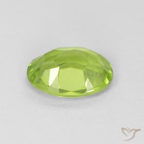 Peridoto Verde medio naturale da 1.22 ct, Ovale, VS