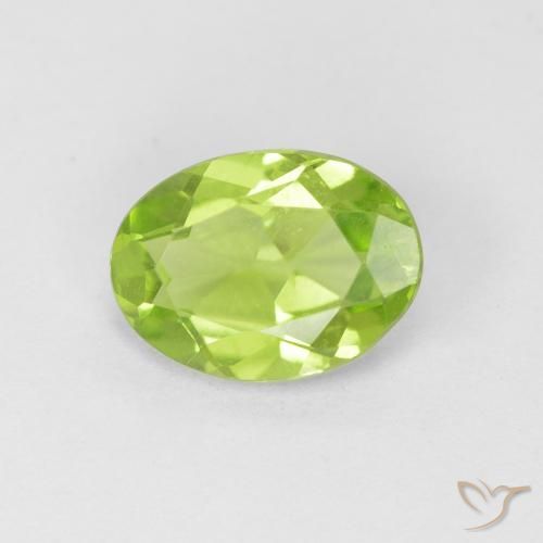 1.02ct Naturale Verde medio Peridoto, Ovale, VS
