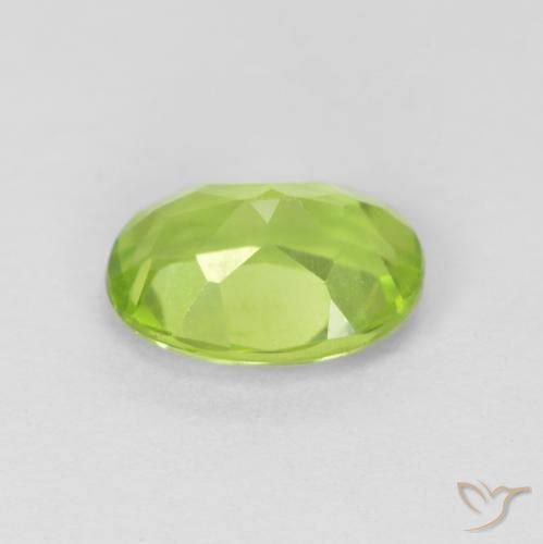 Peridoto Verde acceso naturale da 1.30 ct, Ovale, VS