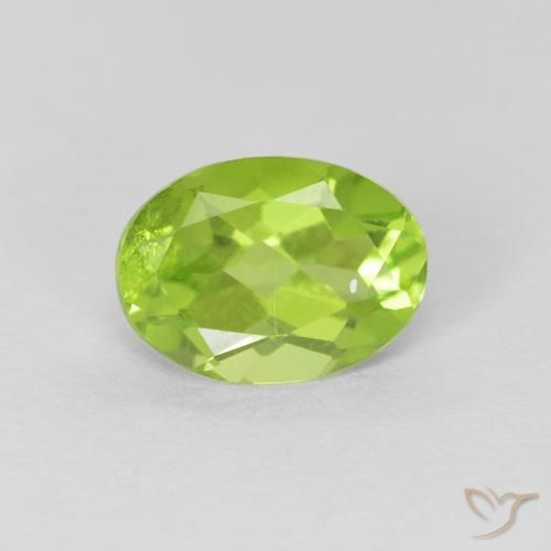 1.07ct Naturale Verde medio Peridoto, Ovale, VS