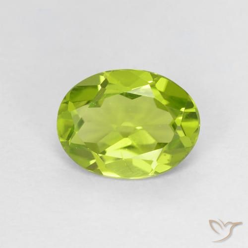 1.21ct Naturale Verde medio Peridoto, Ovale, VS