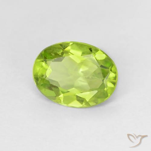 Peridoto Verde acceso naturale da 1.13 ct, Ovale, VS