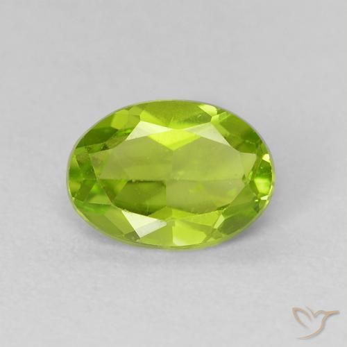 1.11ct Naturale Verde brillante Peridoto, Ovale, VS