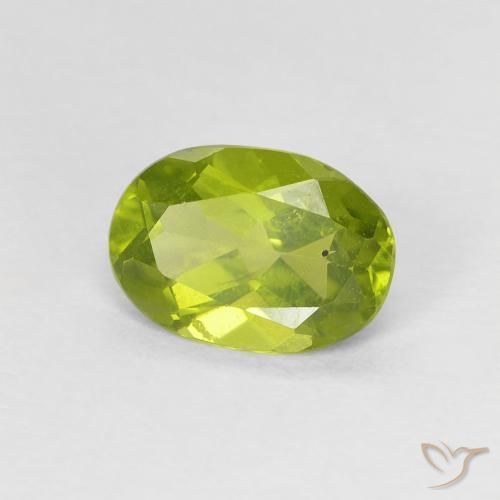 Peridoto Verde oliva naturale da 1.15 ct, Ovale, VS