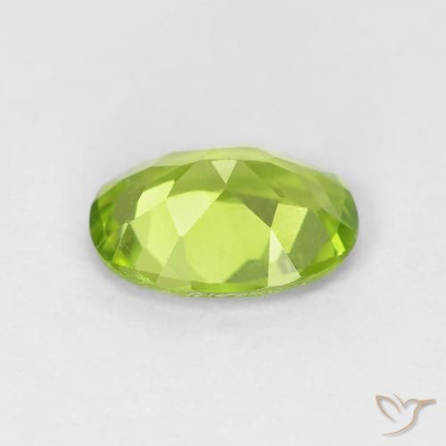 Peridoto Verde acceso naturale da 1.14 ct, Ovale, VVS-VS