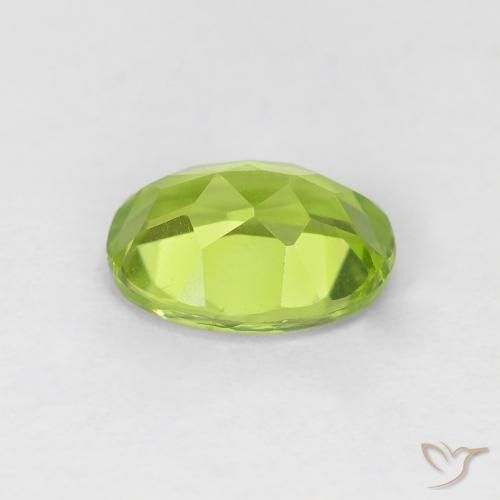 Peridoto Verde brillante naturale da 1.21 ct, Ovale, VVS-VS