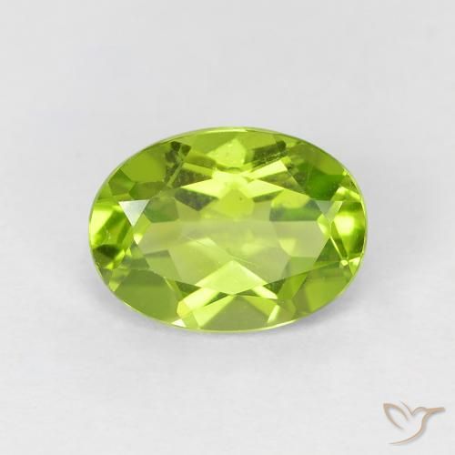 1.32ct Naturale Verde acceso Peridoto, Ovale, VVS-VS