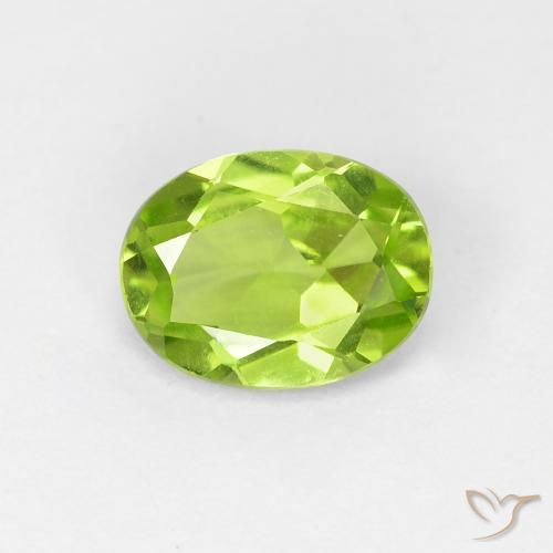 1.15ct Naturale Verde giallastro Peridoto, Ovale, VVS-VS