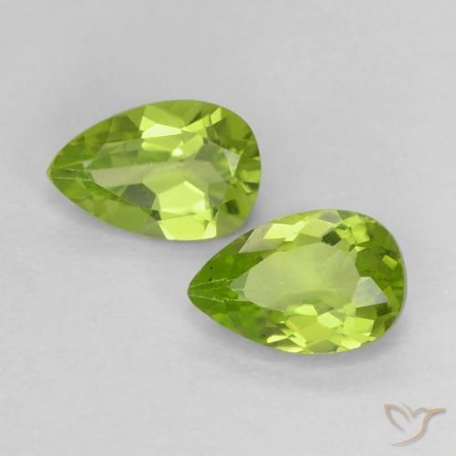 0.96ctw Naturale Verde acceso Peridoto, Forma a pera, VS