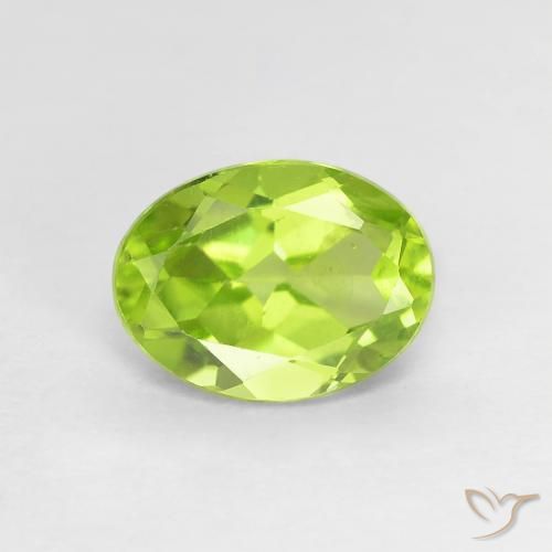 1.23ct Naturale Verde acceso Peridoto, Ovale, VS