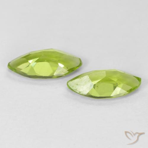 Gemme di Peridoto Verde medio naturale da 1.11 ct, Taglio marquise, VS