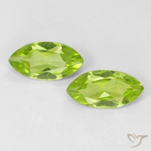 1.10ctw Naturale Verde medio Peridoto, Taglio marquise, VS