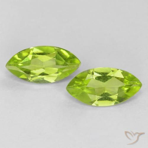 1.13ctw Naturale Verde medio Peridoto, Taglio marquise, VS