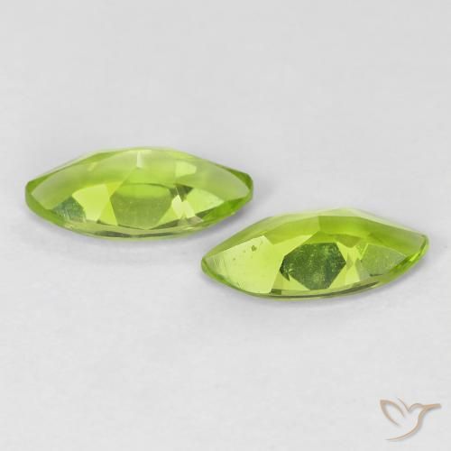 Gemme di Peridoto Verde medio naturale da 1.13 ct, Taglio marquise, VS