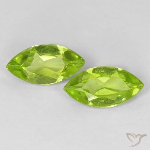 1.10ctw Naturale Verde brillante Peridoto, Taglio marquise, VS