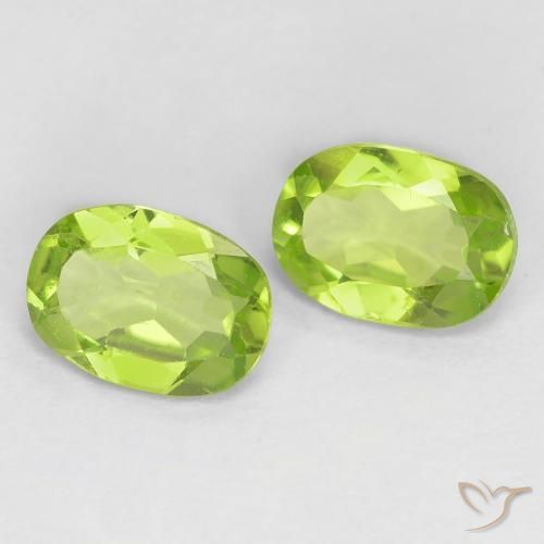 Gemme di Peridoto Verde brillante naturale da 1.66 ct, Ovale, VS